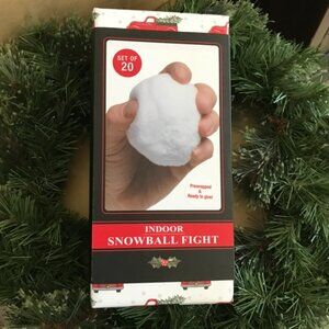Prewrapped Indoor Snowball Fight Without Mess Game 20 Soft Perfectly Formed